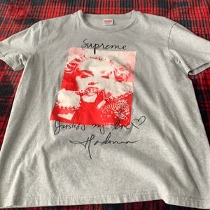 I supreme Madonna gray T-shirt